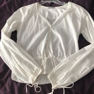 White blouse with ties
